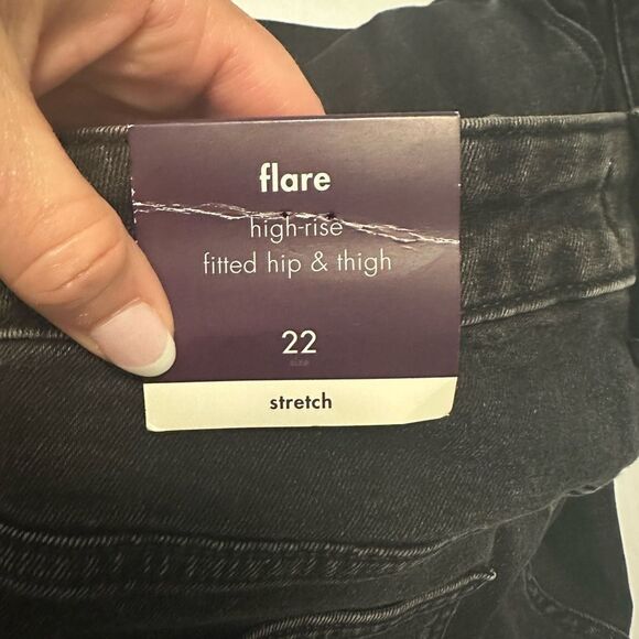 NWT Women's High-Rise Skinny Black Jeans - Ava & Viv™ size 22 - Picture 8 of 14